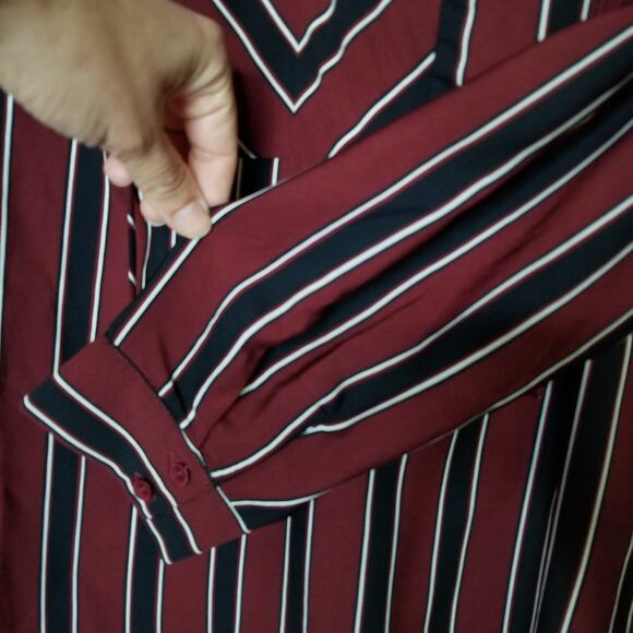 Lumiere Striped Pull Over Blouse Large - Picture 5 of 7